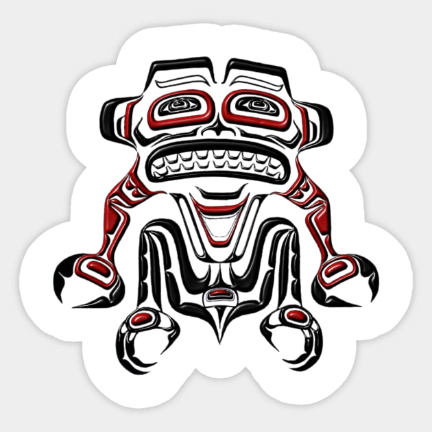 Tribal Sasquatch Sticker by SmartCraftCo